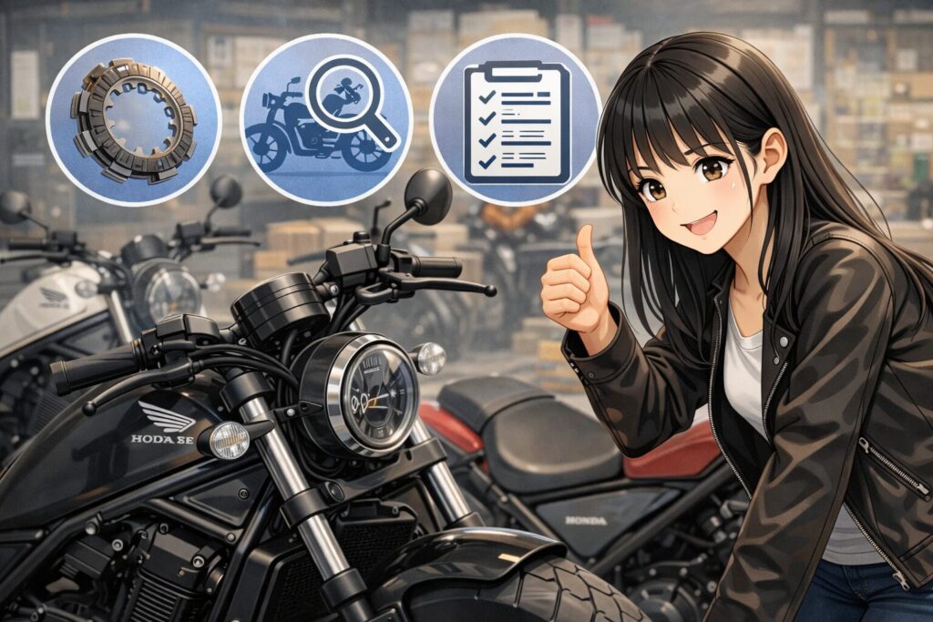 レブル250Eのクラッチや中古車選びのまとめ