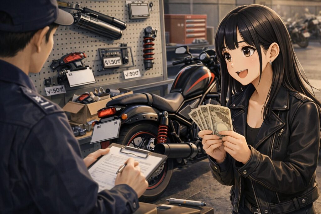 主要パーツの販売価格と取り付け工賃