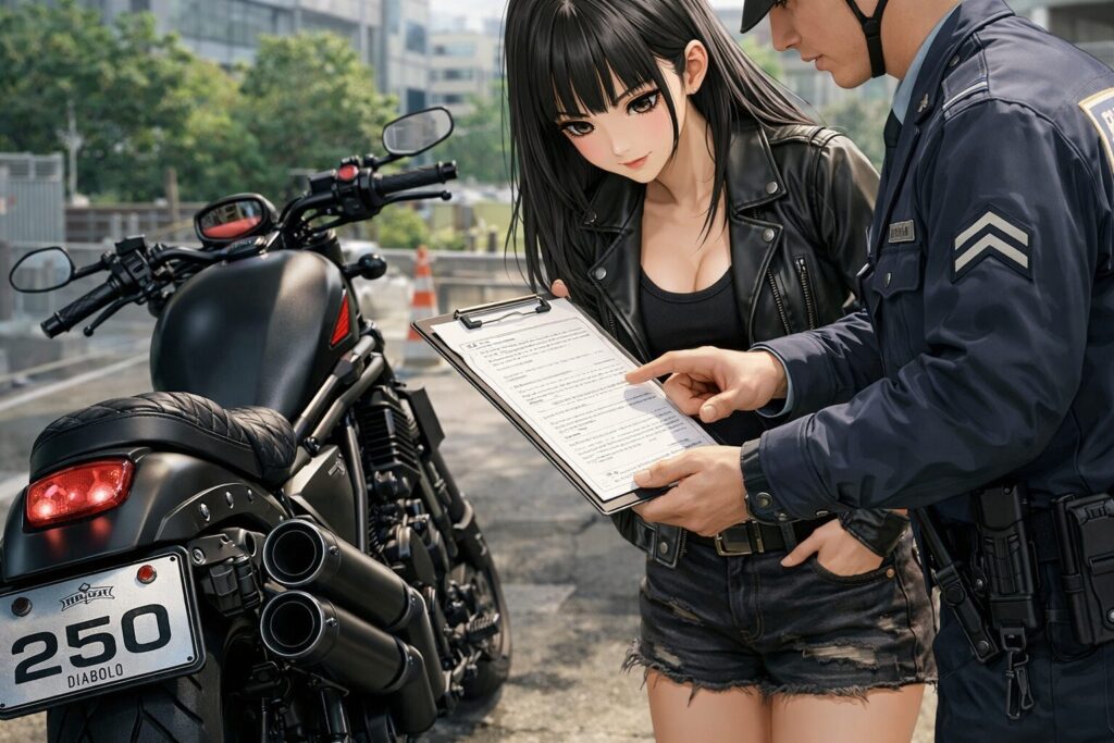 サイドナンバーやマフラーに関する法規制