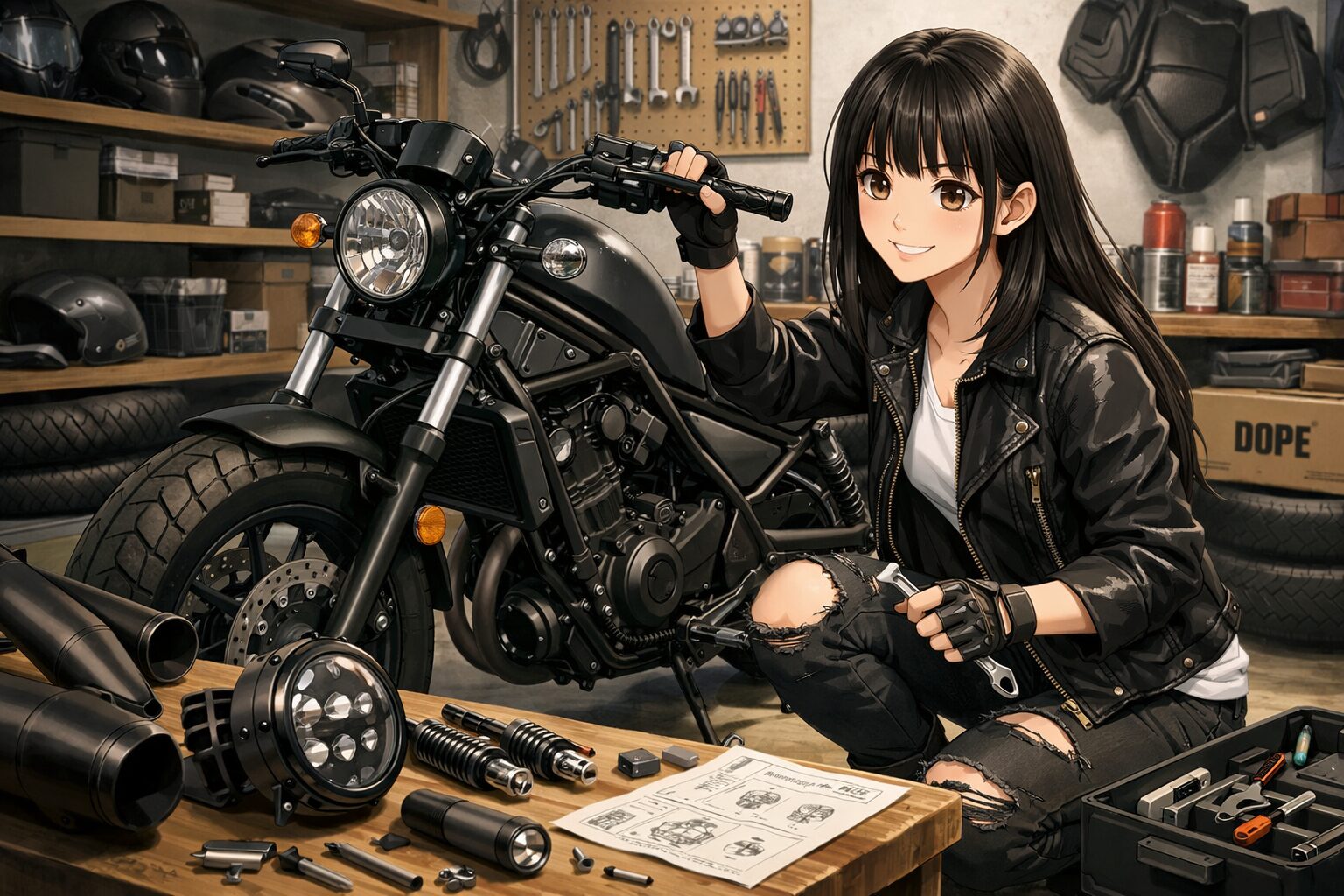 レブル250とDOPEで極まるカスタム！パーツ選びから取付まで解説