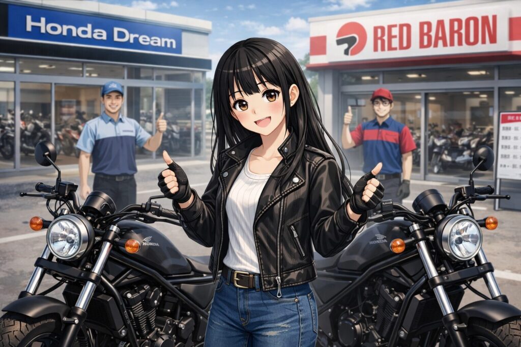 ホンダドリームとレッドバロンのサービス比較