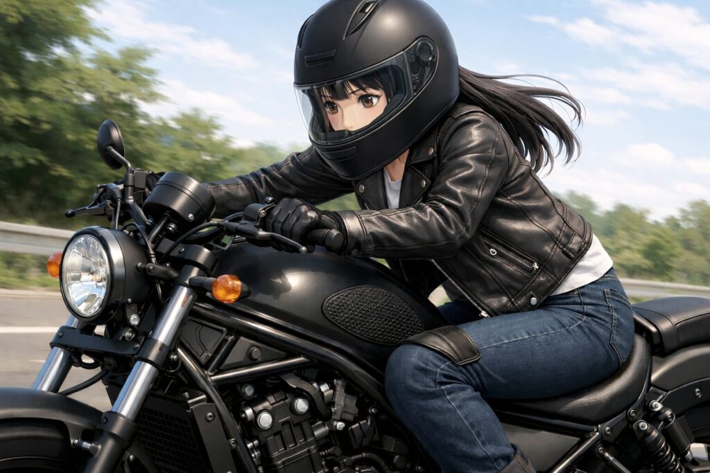 ニーグリップパッドで車体保持と操作性を改善