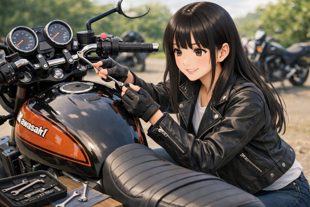 ハンドルやステップ変更で理想のポジションを構築