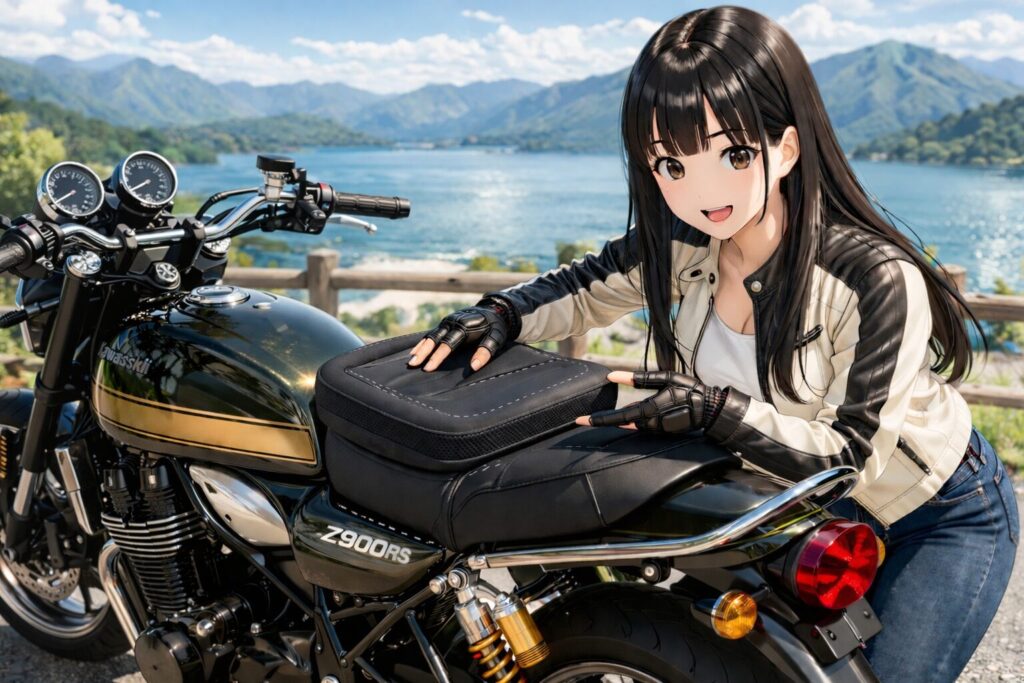 体格別対策でZ900RSのシートを痛くない状態へ