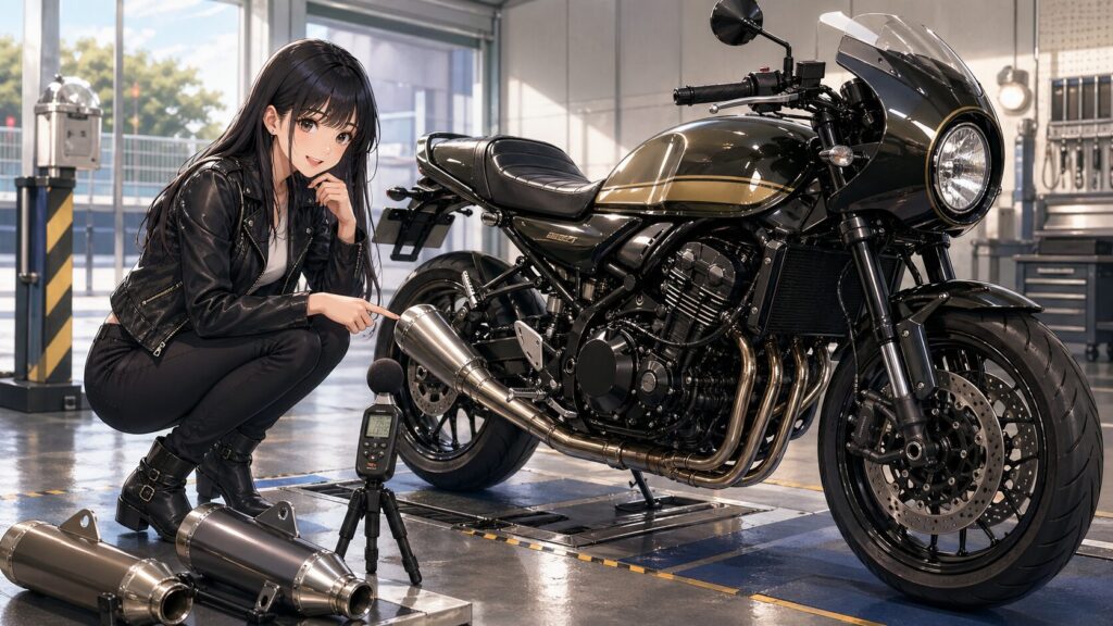 車検対応のZ900RSマフラー選びと騒音規制