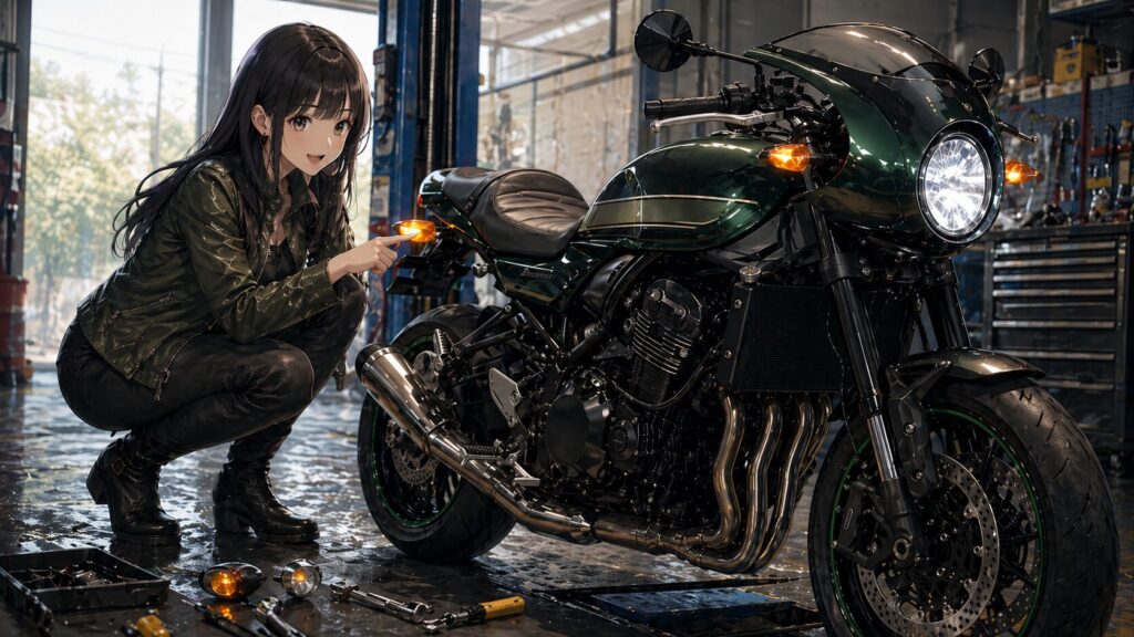 Z900RSのウインカー車検や灯火類の保安基準