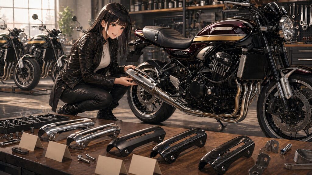 カワサキ純正マフラーガードの品番と年式の適合