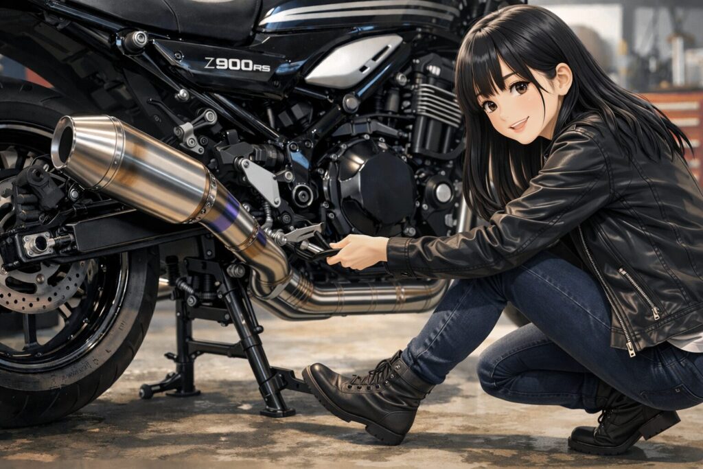 スリップオンマフラーとの併用と利便性