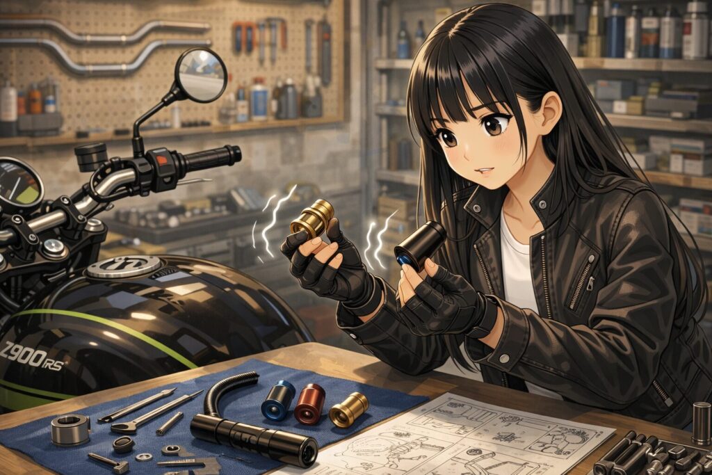 バーエンドの選び方と不快な振動の抑制