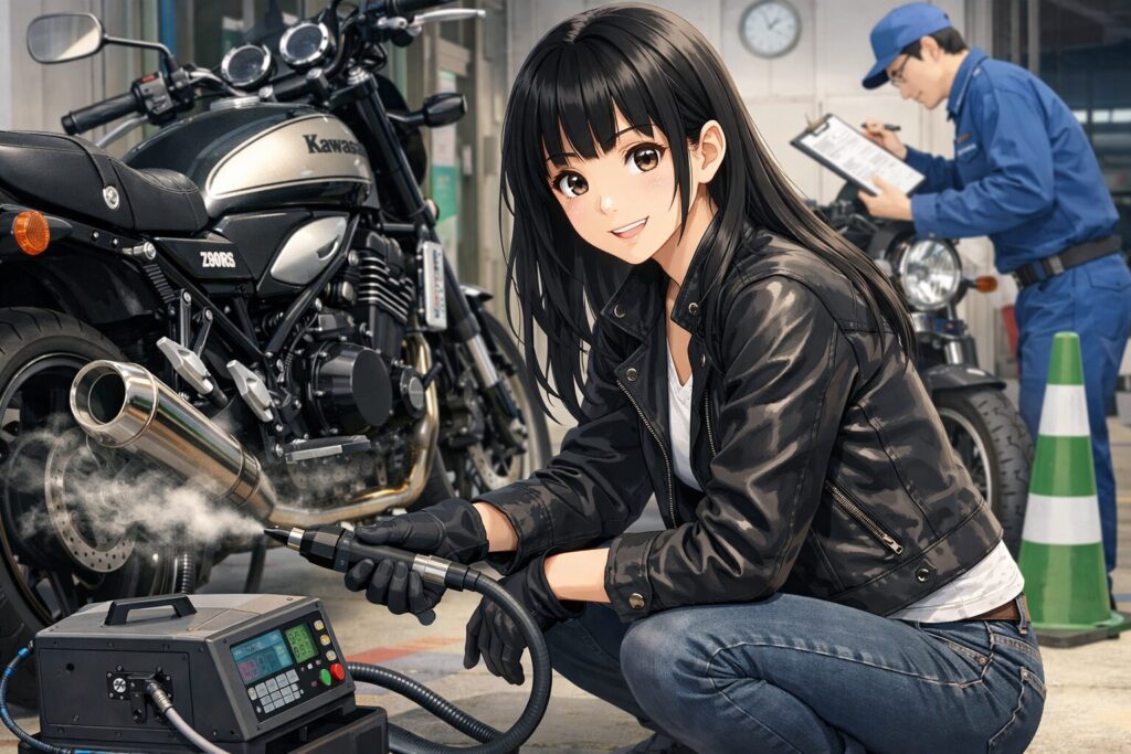 2BL-ZR900Cと8BL-ZR900Kの排ガス規制適合と車検対応の確認