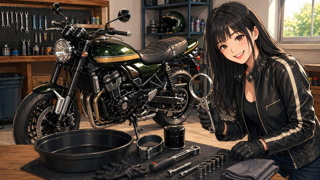 フィルターレンチなど作業に必要な工具の準備