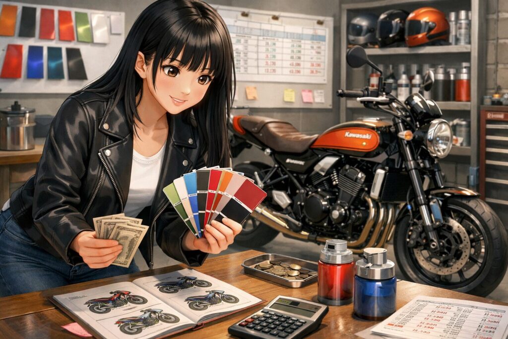Z900RSのカスタムペイントにおける費用と相場