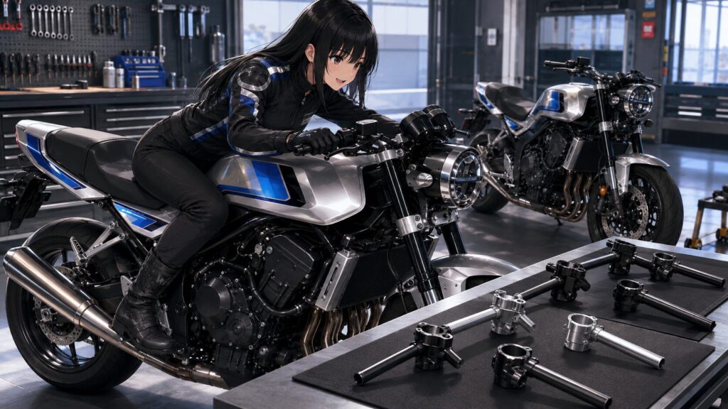 TSRキットの幅と垂れ角で変わる乗車姿勢