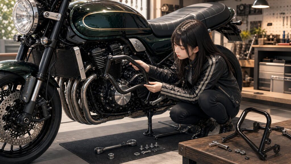 Z900RSエンジンガード取付時の重要注意点