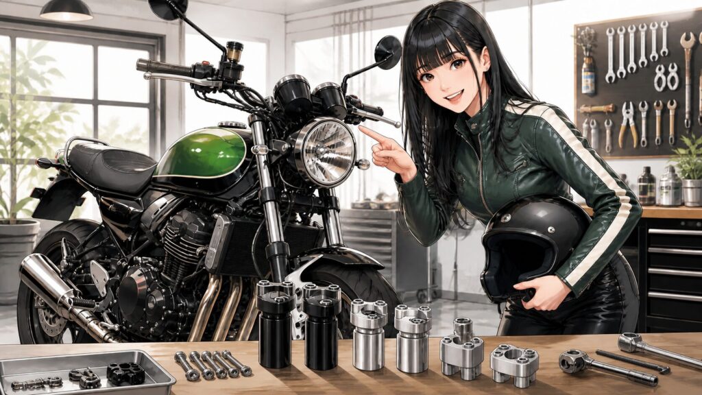 Z900RSのハンドルアップスペーサー総まとめ