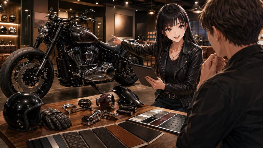 ハーレーカスタムワールドの使い方と相談手順