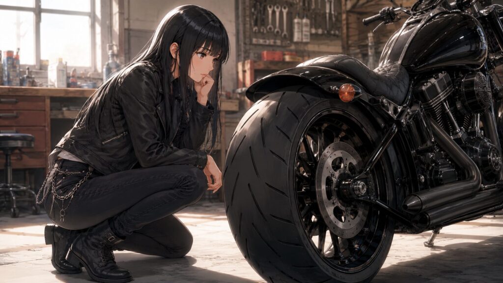 ハーレーのワイドタイヤカスタム最終判断