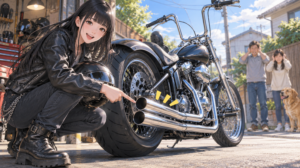 ドラッグパイプと排気音で注意したいポイント
