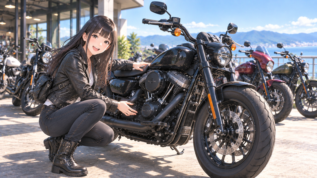 女性が乗りやすいハーレーの車重と低重心を比較