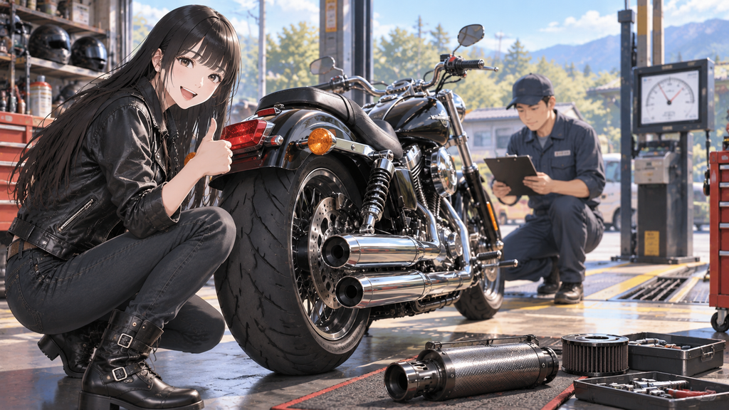 ハーレーがうるさい時の騒音対策と車検基準